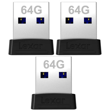 Lexar JumpDrive S47 USB 3.1 Flash Drive 64GB 3 Pack