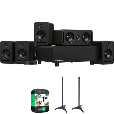 Platin Monaco 5.1 5-Speaker Audio System w/ WiSA SoundSend Transmitter +Warranty Bundle