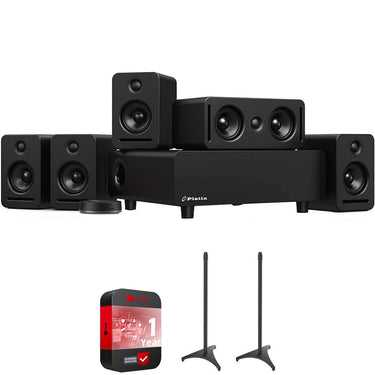 Platin Monaco 5.1 5-Speaker Audio System w/ WiSA SoundSend Transmitter +Warranty Bundle