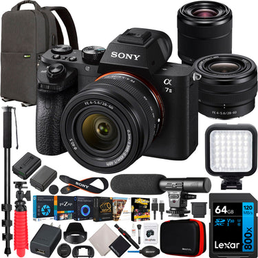 Sony a7 II Full Frame Mirrorless Camera + 28-60mm F4-5.6 + 28-70mm 2 Lens Kit Bundle