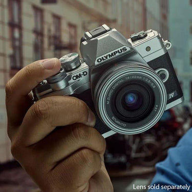OM Systems Olympus OM-D E-M10 Mark IV 20MP Digital Camera Body; Silver (V207130SU000)