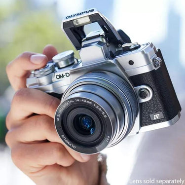 OM Systems Olympus OM-D E-M10 Mark IV 20MP Digital Camera Body; Silver (V207130SU000)