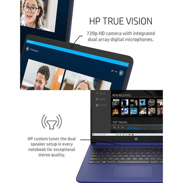 Hewlett Packard 14 HD PC Laptop; AMD 3020e; 4GB RAM/64GB - Blue (14-fq0010nr) - Open Box
