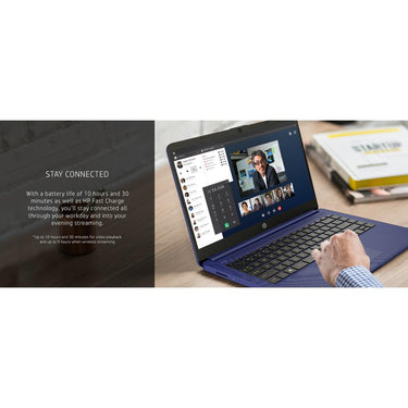 Hewlett Packard 14 HD PC Laptop; AMD 3020e; 4GB RAM/64GB - Blue (14-fq0010nr) - Open Box
