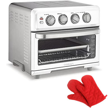 Cuisinart AirFryer Toaster Oven with Grill White + Heat Resistant Oven Mitt Pair