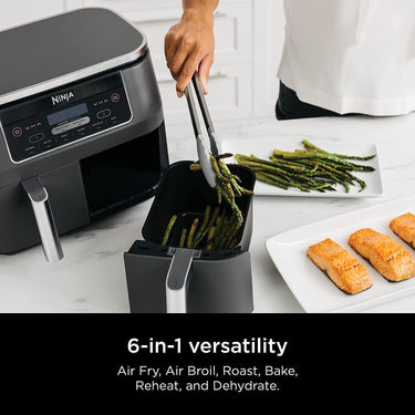 Ninja DZ201 Foodi 6-in-1 8-qt. DualZone 2-Basket Air Fryer - Refurbished