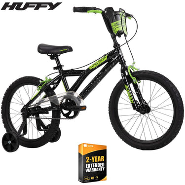Huffy 21900 16" Mod X Kids' Bike, Black/Green w/ 2 Year Extended Warranty