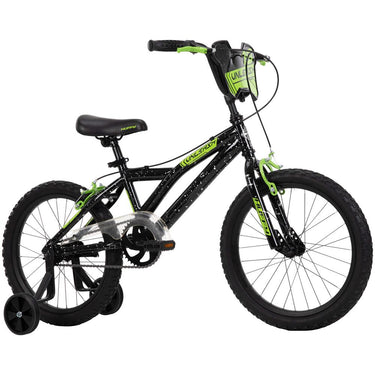 Huffy 21900 16" Mod X Kids' Bike, Black/Green w/ 2 Year Extended Warranty
