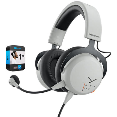 BeyerDynamic MMX 150 Closed Back USB Gaming Headset, Grey w/ Warranty Bundle