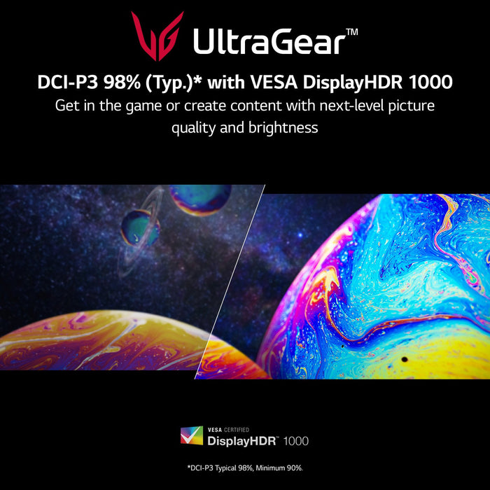 LG 32GQ950-B 32" UltraGear UHD 4K Nano IPS with ATW 1ms 144Hz Monitor with G-SYNC