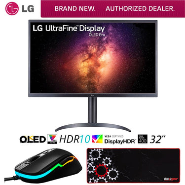 LG 32" UltraFine 4K OLED 16:9 1M:1 Contrast Ratio Monitor + Gaming Mouse Bundle