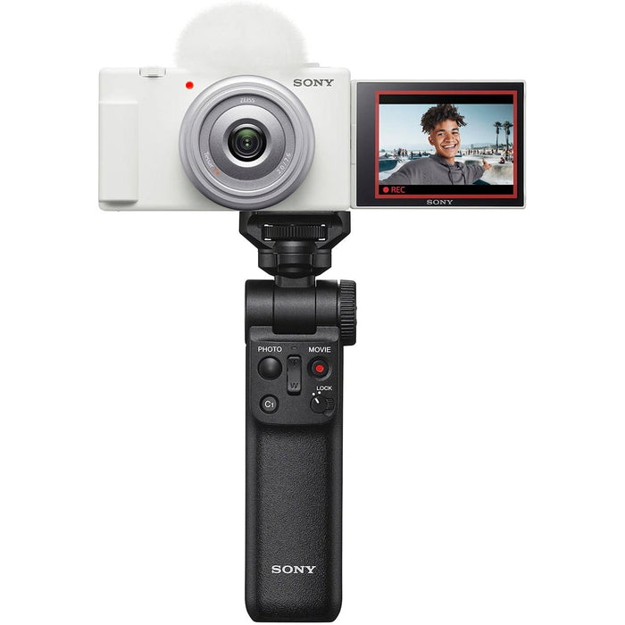 Sony ZV-1F Vlogging Camera (White) with Sony Vlogger's Accessory KIT  (ACC-VC1)