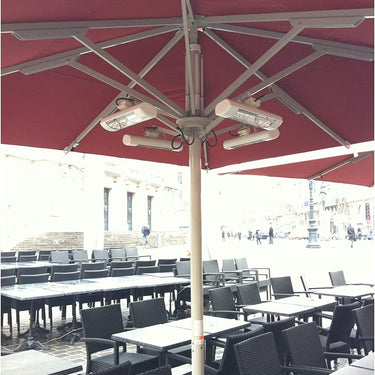 SUNHEAT WL15-B 1500W Commercial Outdoor Wall Mount Heater - Silver