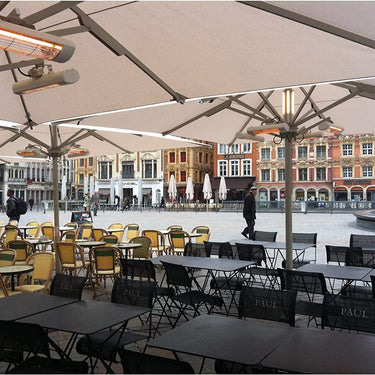 SUNHEAT WL15-B 1500W Commercial Outdoor Wall Mount Heater - Silver