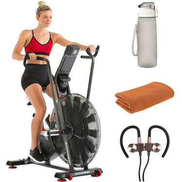 Schwinn 100625 AD7 Airdyne Excersize Bike w/ Accessories Bundle