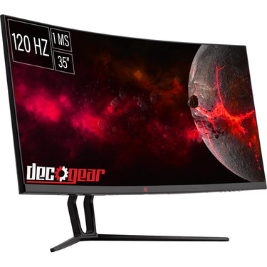 Deco Gear 35" Curved Gaming Ultrawide Monitor, 3440x1440, 120 Hz, 1ms MPRT, (Open Box)