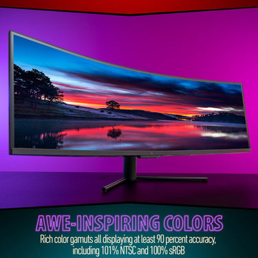 Deco Gear 49 inch Curved Ultrawide 5K Monitor - 120Hz; 101% NTSC; 100% sRGB - Open Box