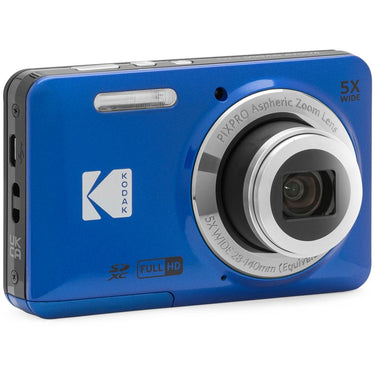 Kodak PIXPRO FZ55 Digital Camera Blue with Lexar 64GB Memory Card