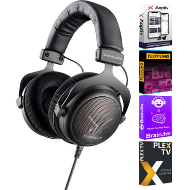 BeyerDynamic TYGR 300R Open-Back Gaming Headphones with Audio Essentials Bundle