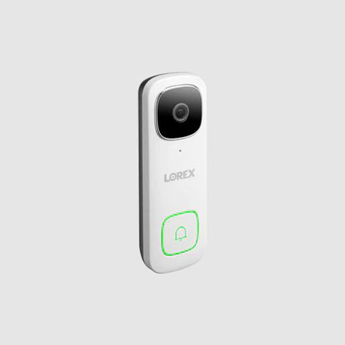 Lorex B451AJD-E 2K Wired Video Doorbell, White w/ 2-Pack Wi-Fi Camera Bundle