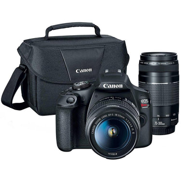 Canon EOS Rebel T7 DSLR with EF18-55mm + EF 75-300mm Zoom Kit + 3 Year Warranty