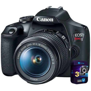 Canon EOS Rebel T7 DSLR Camera 18-55mm f/3.5-5.6 IS II Kit with 3 Year Warranty