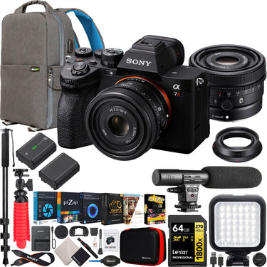 Sony a7R V Full Frame Mirrorless Camera + FE 50mm F2.5 G Lens Kit SEL50F25G Bundle