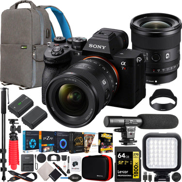 Sony a7R V Full Frame Mirrorless Camera + FE 20mm F1.8 G Lens Kit SEL20F18G Bundle
