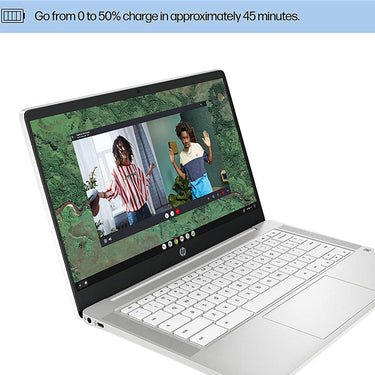 Hewlett Packard 14ANA0240NR 14-inch Touchscreen Laptop in Ceramic White - 60F62UA#ABA - Open Box