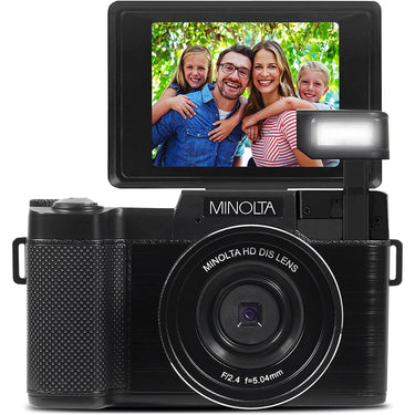 Minolta MND30 30MP 2.7K Ultra HD 4X Zoom Digital Camera (Black) - Open Box