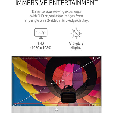 Hewlett Packard 23.8" Intel Celeron J4025 8GB/256GB SSD All-in-One PC Open Box