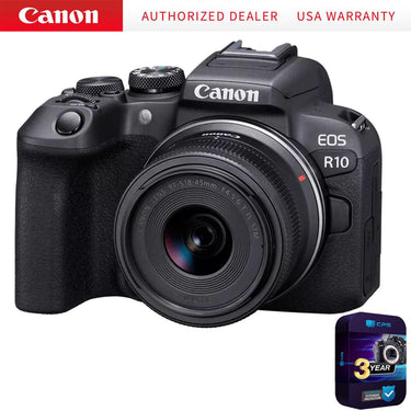 Canon EOS R10 Camera + 18-45mm Lens Content Creator Kit + 3 Year Protection Pack