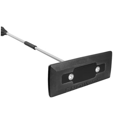 Snow Joe Compact 4-in-1 Telescoping Snow Broom with Ice Scraper and LED Light, Black