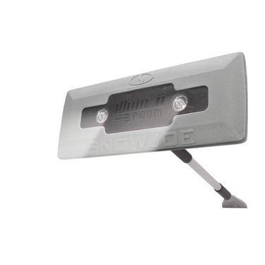 Snow Joe Compact 4-in-1 Telescoping Snow Broom with Ice Scraper and LED Light, Platinum