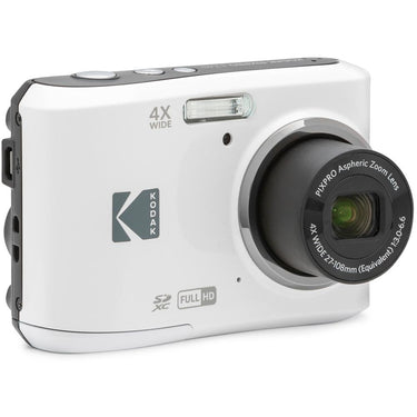 Kodak PIXPRO FZ45 16MP Digital Camera White with Lexar 32GB Card and Camera Case