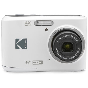 Kodak PIXPRO FZ45 16MP Digital Camera White with Lexar 64GB Memory Card