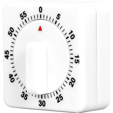 Deco Essentials Mechanical 60 Minute Kitchen Timer, No Batteries Needed, Easy to Read and Set