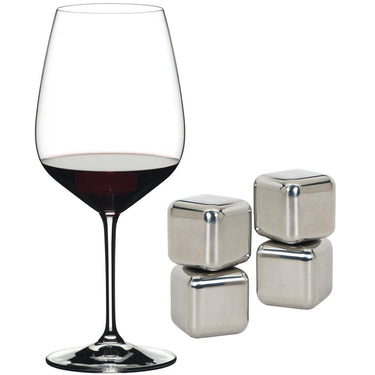 Riedel Extreme Cabernet Wine Glasses 2 Pack with Steel Ice Cubes 4 Pack