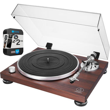 Audio-Technica Bluetooth Turntable Manual Rosewood with 2 Year Extended Warranty