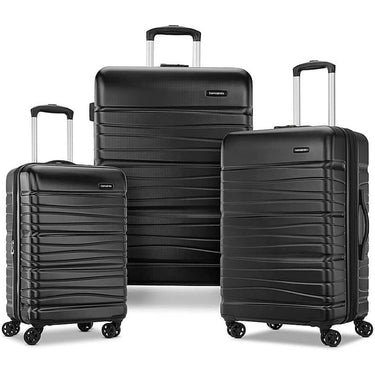 Samsonite Evolve SE 3pc Spinner Luggage Set, Bass Black w/ 10pc Accessory Kit