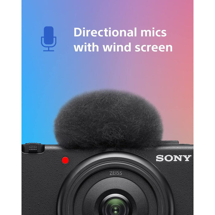 Sony ZV-1F Vlog Camera for Content Creators Vloggers +32GB Card +Camera Case +Battery