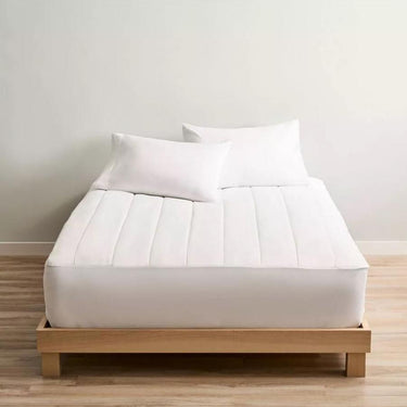 Sunbeam M0 Queen-Sized Electric Heated Mattress Pad, White