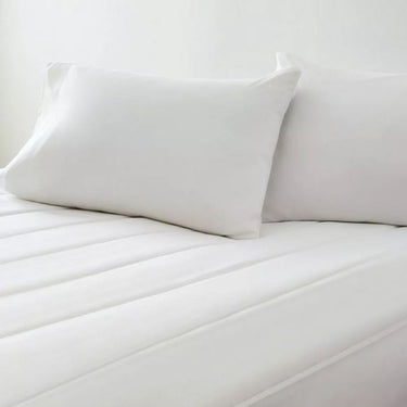Sunbeam M0 Queen-Sized Electric Heated Mattress Pad, White