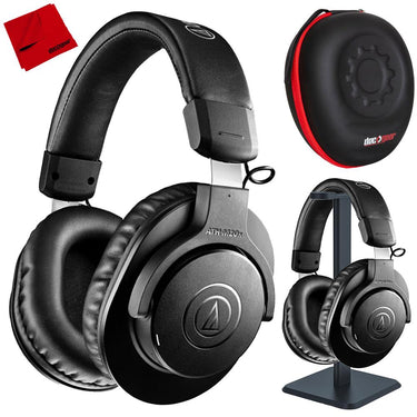 Audio-Technica M20x Wireless Professional Monitor Headphones w/ Pro Stand Bundle