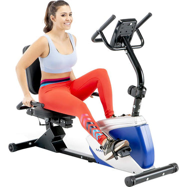 Marcy Magnetic Recumbent Exercise Bike with 8 Resistance Levels - ME-1019R - Open Box