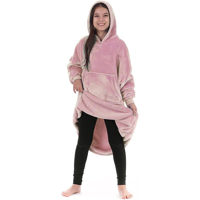 The Comfy Lite Quarter-Zip Wearable Juniors Blanket Blush H230584031000