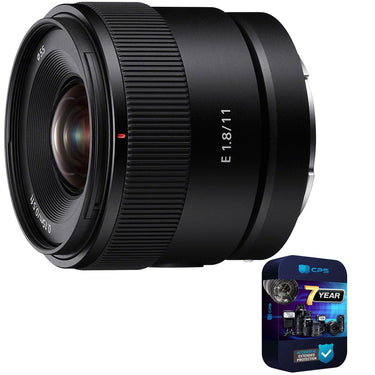 Sony E 11mm F1.8 APS-C Ultra-Wide-Angle Prime, APS-C Cameras + 7 Year Protection Pack
