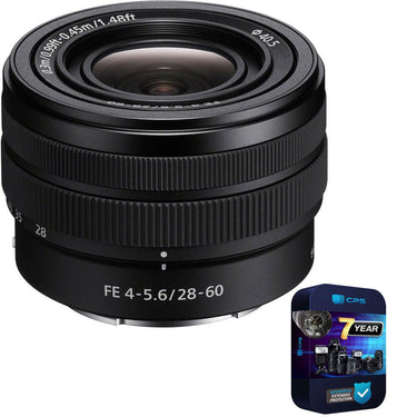Sony FE 28-60mm F4-5.6 Full Frame Compact E-mount Zoom Lens + 7 Year Protection Pack