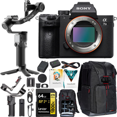 Sony a7 III Mirrorless Full Frame Camera Body Kit + DJI RS 3 Mini Gimbal Bundle
