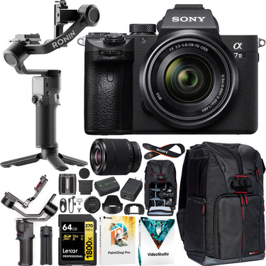 Sony a7 III Mirrorless Full Frame Camera + 28-70mm Lens + DJI RS 3 Mini Gimbal Bundle